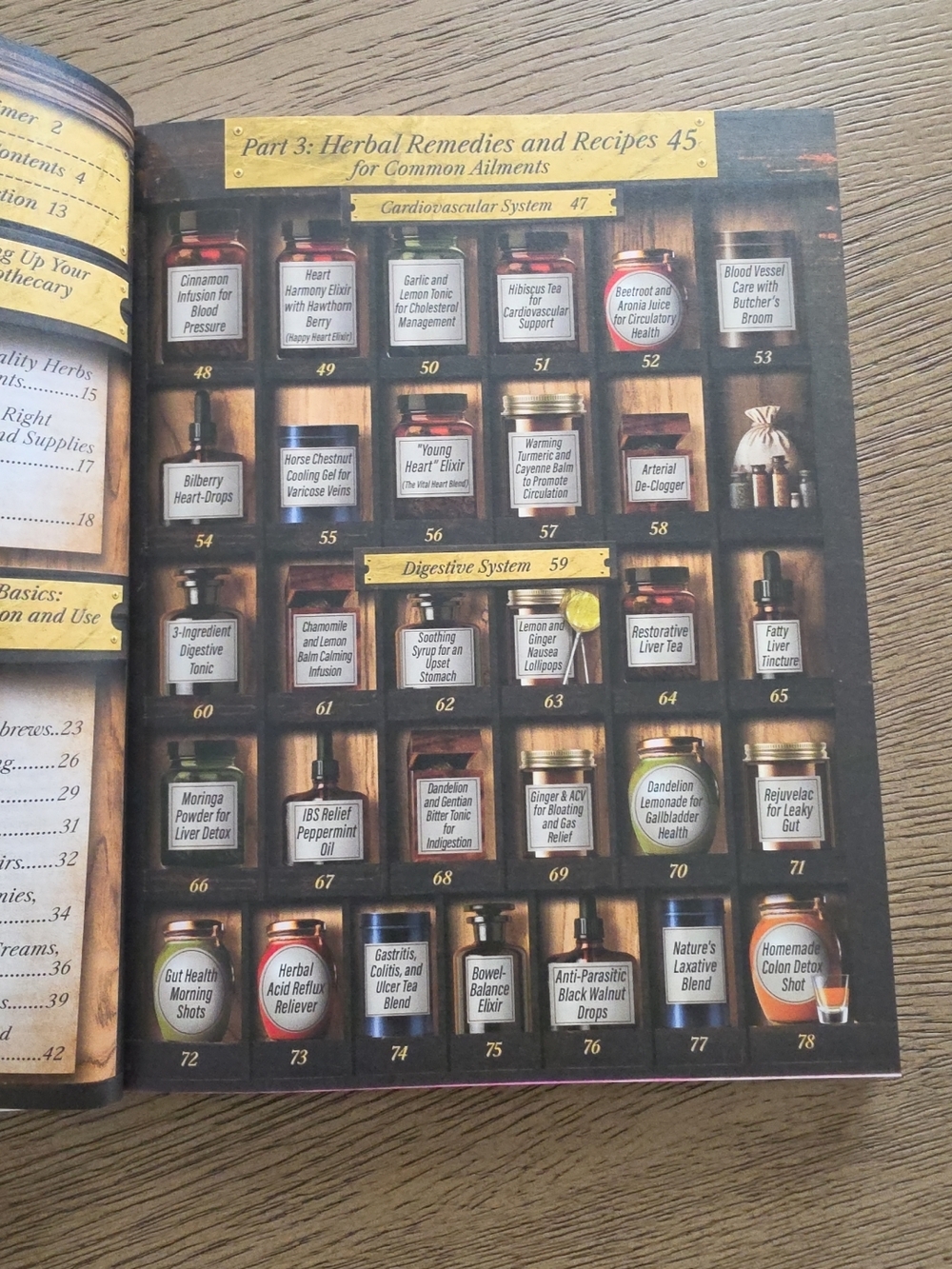 Herbal Remedies and Recipes Illustrated Page - Warm Rustic Labels